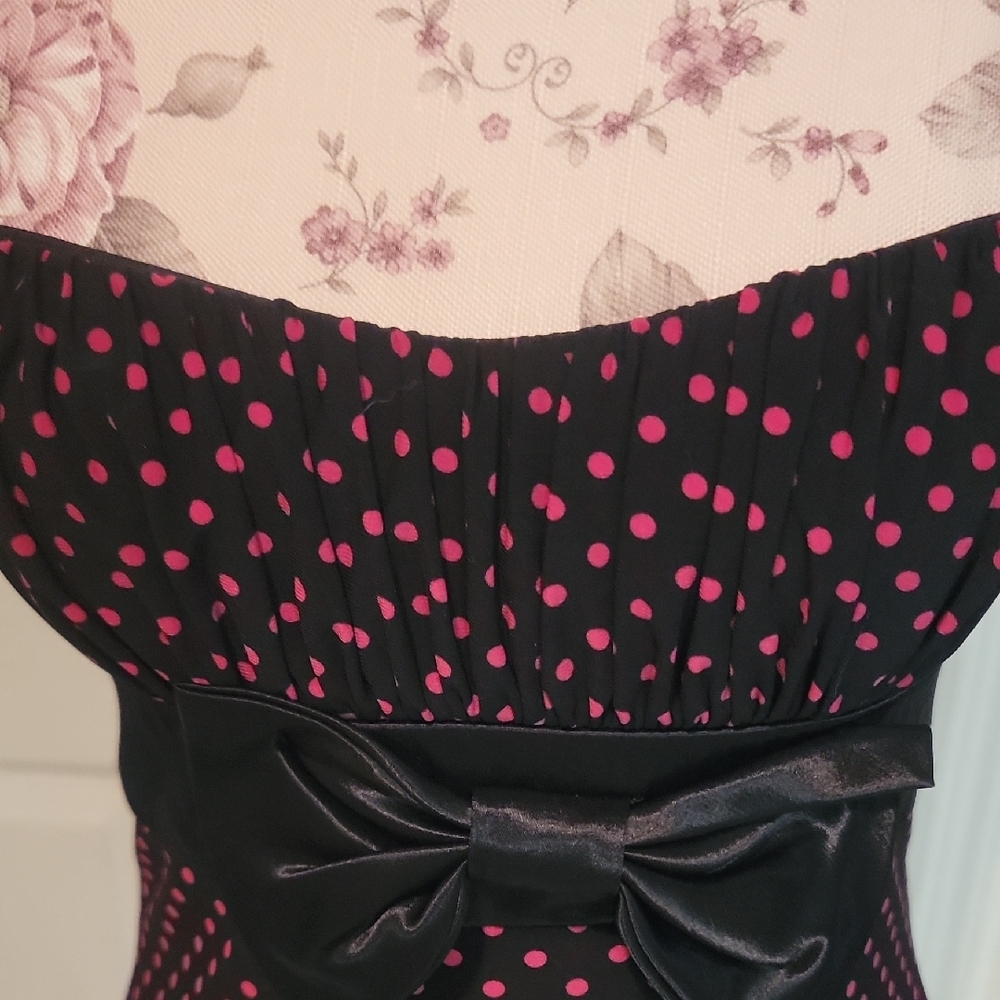 Rampage Black Mini Sundress Spaghetti Strap Sweetheart - Picture 9 of 11